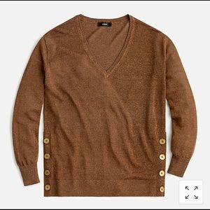 J.Crew V-neck sweater linen blend